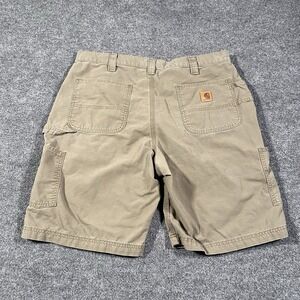 Carhartt Loose Fit Canvas Carpenter Work Shorts Mens Size 38 Skater Baggy Faded
